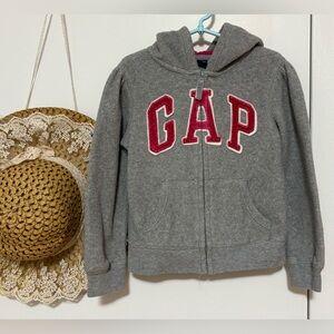 GAP Kids Charcoal Hoodie with Crimson Logo